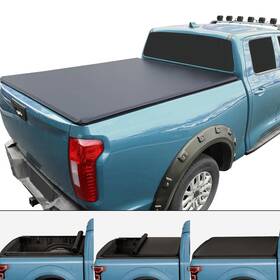 Srde022164 1firstmotor Soft Roll Up Tonneau Cover For 02-18 Ram 1500 03-24 2500/3500 6.4ft Bedcover