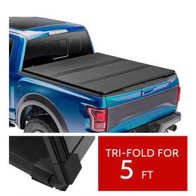 1st166655choice 1stchoice-autoparts For 2016-2021 Toyota Tacoma 5ft/60 Inch Short Bed Frp Hard Tri-fold Tonneau Cover
