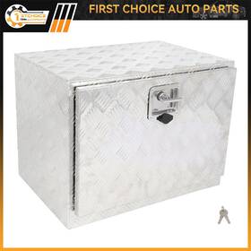 1st183171choice 1stchoice-autoparts Aluminum Storage Tool Box With 2x Chain Fits Truck Garage Home Office 24 Inch X 17 X18