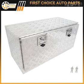 1st183173choice 1stchoice-autoparts Aluminum Storage Tool Box With 2x Chain Fits Truck Garage Home Office 36 Inch X 17 X18