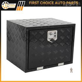 1st183176choice 1stchoice-autoparts 24 Inch X 18 X18 Aluminum Storage Tool Box With 2x Chain For Truck Garage Home Office
