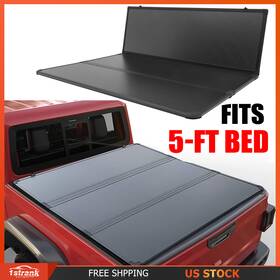 S10911t672k 1strank-autoparts 5ft Hard 3-fold Truck Bed Tonneau Cover Fits Nissan Frontier 2005-2018