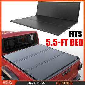 S16611t639k 1strank-autoparts For 15-20 Ford F150 5.5ft Hard Bed Fiberglass Tri-fold Tonneau Cover