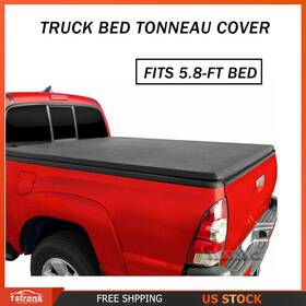 S167t792k43 1strank Autoparts 5.8ft 4-fold Truck Bed Tonneau Cover Waterproof For 2004-2021 Silverado/sierra