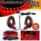 2xred Aftermarket Truck Bed Accent Lighting Led Kit 60 Cargo Rail Lights 12v