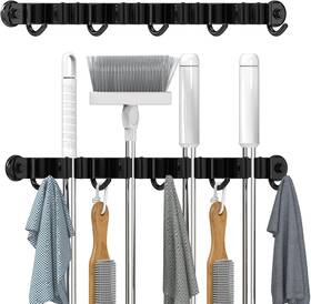 M-guding-43cm-1pc-black 3-h Magnetic Broom Holder Wall Mounted 1 Pack 1pc 43cm Black