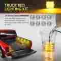 48amber Aftermarket 1set 8pc Pick Up Truck Bed Rear Work Box Led Lighting System Light Kit