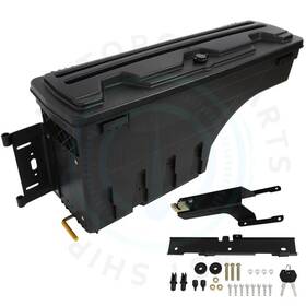 12720077 4umotor Black Left Truck Bed Swing Storage Tool Box For 17-22 Ford F250 F350 Super Duty
