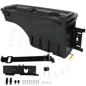 12720094 4umotor Black Rh Side Truck Bed Storage Tool Box For 2016-2018 Nissan Titan With Lock 5.6l