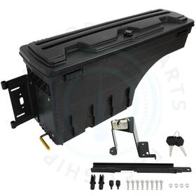 12720099 4umotor Black Left Truck Bed Swing Storage Box For 19-20 Chevy Silverado Gmc Sierra 1500