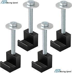 Racing045 4x Mounting Clamps For Pickup Truck Tool Box Tie Downs Aluminum J Hook Crossover