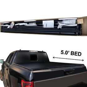 Nr041 5ft Soft Roll-up Truck Bed Tonneau Cover For 2015-2022 Colorado Canyon Pickup