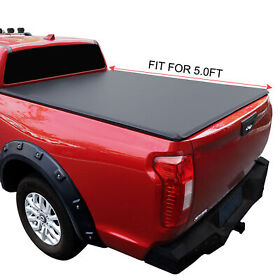 Tc000007 5ft Soft Truck Bed Roll-up Tonneau Cover For 2015-2022 Gmc Canyon Chevy Colorado