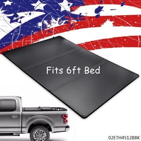 Z-02eth4512bbk 6ft Bed Hard Tri-fold Tonneau Cover Fit For 2004-2012 Colorado Canyon Fleetside