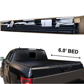 Nr081 6ft Soft Roll-up Truck Bed Tonneau Cover For 2019-2022 Ford Ranger Pickup