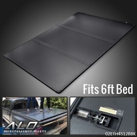 Plu152647 6ft Tonneau Cover Hard Tri Fold With Hardware Fit For 2004-2012 Colorado Canyon