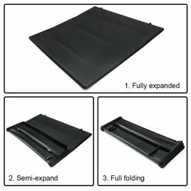 A-02eti1602bbk 6ft Truck Bed Fit For 05-18 Frontier 09-14 Equator Lock Tri-fold Tonneau Cover