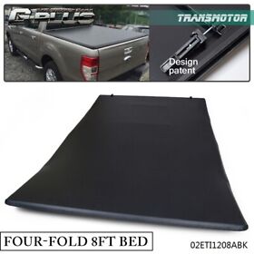 Z-02eti1208abk 8ft Long Bed Four-fold Lock Soft Tonneau Cover Fit For 2004-2008 Ford F150