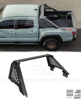 B-rbar-1210-steel Aftermarket Products Black Rear Trunk Bed Sport Factory Carbon Steel Roll Bar For 16-23 Toyota Tacoma