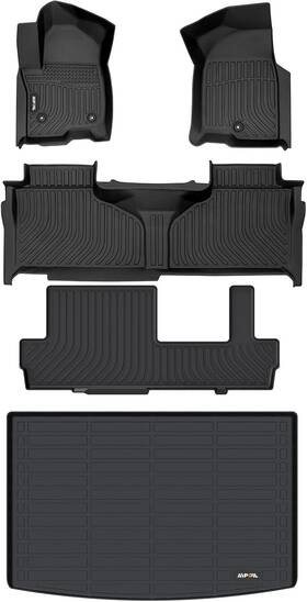 Aipoil 749753101038 Floor Mats And Cargo Liner Set For 2021-2024 2025 Chevy Chevrolet Black