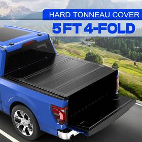 M042163c1 Alpesauto 4-fold 5ft Tonneau Cover For 2019-2024 Ford Ranger Low-profile Truck Bed