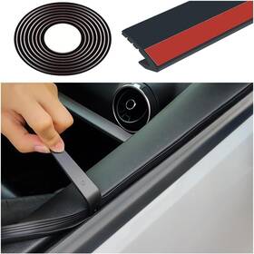 Tiao-1802 Aokdom Universal Car Window Seal Strip With Adhesive Backing V-shape Soudproof Black
