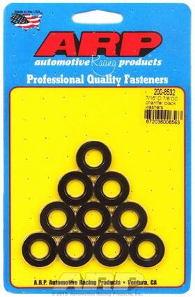 Arp 672036006563 Black Washers - 7/16 In Id X 7/8 Od Chamfered Set Of 10