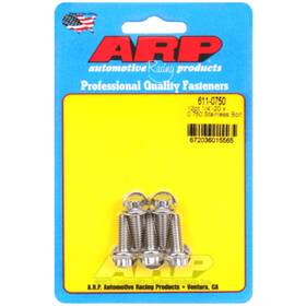 Tlx-arp611-0750-cl360a70 Arp 12point Bolt 1/4in X 20 - .75in Uhl Stainless Steel Set Of 5