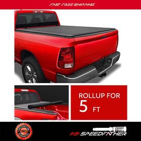 Asf152311r01 As-speedfather Soft Roll Up Tonneau Cover 5ft For Honda Ridgeline 2017-2024 Truck Bed Covers