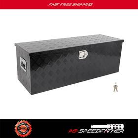Asf183ed163r74 As-speedfather Aluminum 44 Inch X 15 X15 Storage Tool Box With 2x Chain Fits Truck Garage Home Office