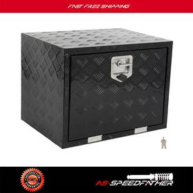 Asf183ed176r74 As-speedfather Aluminum 24 Inch X 18 X18 Storage Tool Box With 2x Chain Fits Truck Garage Home Office