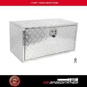 Asf183ed179r74 As-speedfather Aluminum 36 Inch X 18 X18 Storage Tool Box With 2x Chain For Truck Garage Home Office