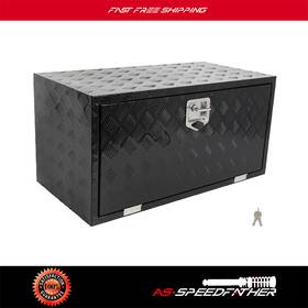 Asf183ed180r74 As-speedfather Aluminum 36 Inch X 18 X18 Storage Tool Box With 2x Chain For Truck Garage Home Office