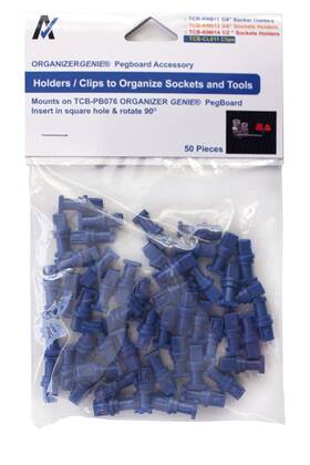 Tcb-kn011 Ascend Tools 1/4 Inch Socket Holders 50 Pcs - Accessories For Organizer Genie Pegboards To O