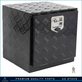 Aup183170cap Asucarparts Aluminum Storage Tool Box 18 Inch X 17 X18 With 2x Chain For Truck Garage Home Office
