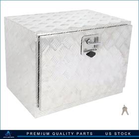 Asucarparts Aup183171cap 24 Inch X 17 X18 Aluminum Storage Tool Box With 2x Chain For Truck Garage Home Office