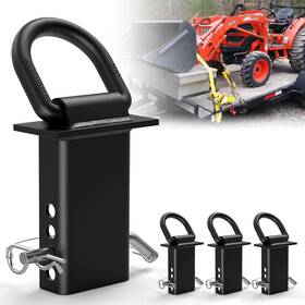 Pl-0113 Auh 5/8 Inch Stake Pocket Tie Down D Rings Heavy Duty Trailer 4 Pcs Black