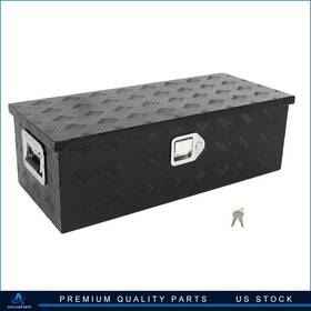Aup17675100us Aup 30 Inch X14 Black Aluminum Tool Box Truck Bed Underbody Trailer Pickup Storage Lock