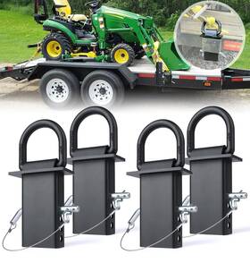 Aptrl-spdr-4pc Aupar Heavy Duty Stake Pocket D Rings Adjustable 18 000 Lbs 4 Pack Cord