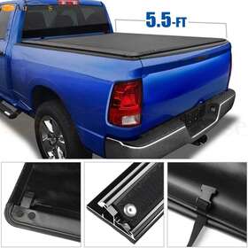 10040226 Auspartshouse 5.5ft Soft Roll-up Truck Bed Tonneau Cover For Ford F-150 4.2l 4.6l 5.4l 2004-08
