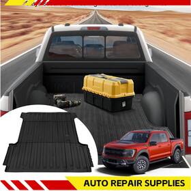 Auto 750250608944 For 15-25 Ford F150 And Lighting Crew Cab 5.5ft Truck Bed Mat Tpe Cargo Liner