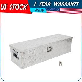 Adp17675600us Autodayplus 39 Inch X13 X10 Black Aluminum Pickup Truck Trunk Bed Tool Box Trailer Storage