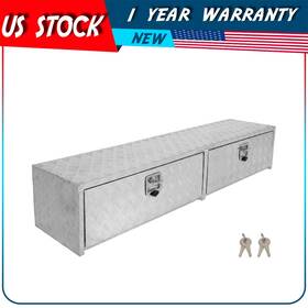 Aut183186plus Autodayplus 72 Inch X13 X16 Aluminum Truck Tool Box With 2 Lower Drawers Storage Toolbox