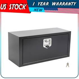 Aut183193plus Autodayplus 30 Inch X12 X14 Iron Underbody Truck Storage Tool Box With Lock Heavy Duty