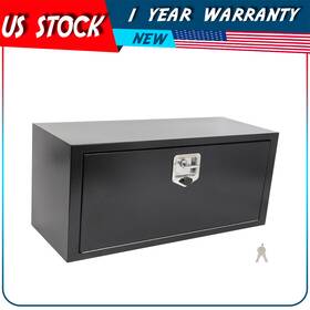 Aut183197plus Autodayplus 36 Inch X 17 15 Iron Truck Tool Box For Pickup Trailer Rv Storage Black