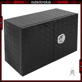 Autodayplus Aut183205plus 36 Inch 18 24 Black Aluminum Truck Bed Underbody Tool Box Trailer Trunk Storage