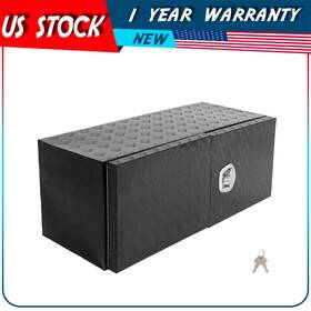 Aut183206plus Autodayplus 48 Inch 18 Black Aluminum Truck Bed Underbody Tool Box Trailer Trunk Storage