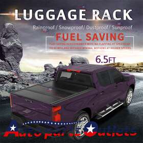 Cmh82034 Autopartsoutlets For Silverado Sierra 07-14 1500 2500 3500 Bed Hard Tonneau Cover 6.5ft Tri-fold