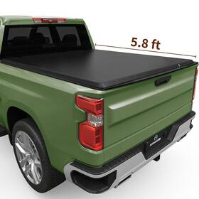 Autosaver88 197839536906 5.8ft Soft Bed Roll Up Tonneau Cover For 19-25 Chevy Silverado/gmc Sierra 1500