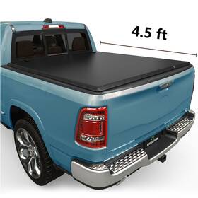 3-fold Autosaver88 199449019763 4.5ft Soft Tonneau Cover For 2022 2023 2024 2025 Ford Maverick Truck Bed